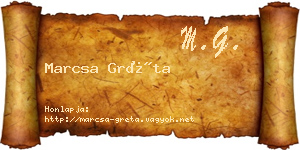 Marcsa Gréta névjegykártya